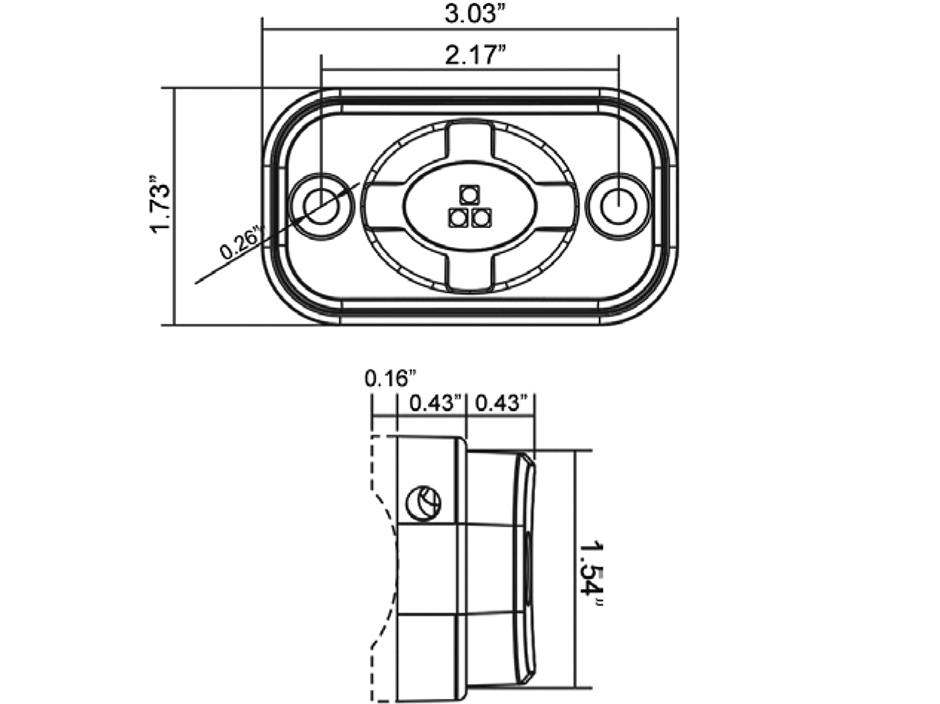 High Output Surface Mount Work/Clearance Light Heavy Duty Lighting