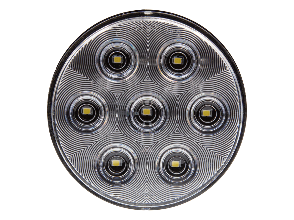 4" Round Backup Light with AMP Connector Heavy Duty Lighting