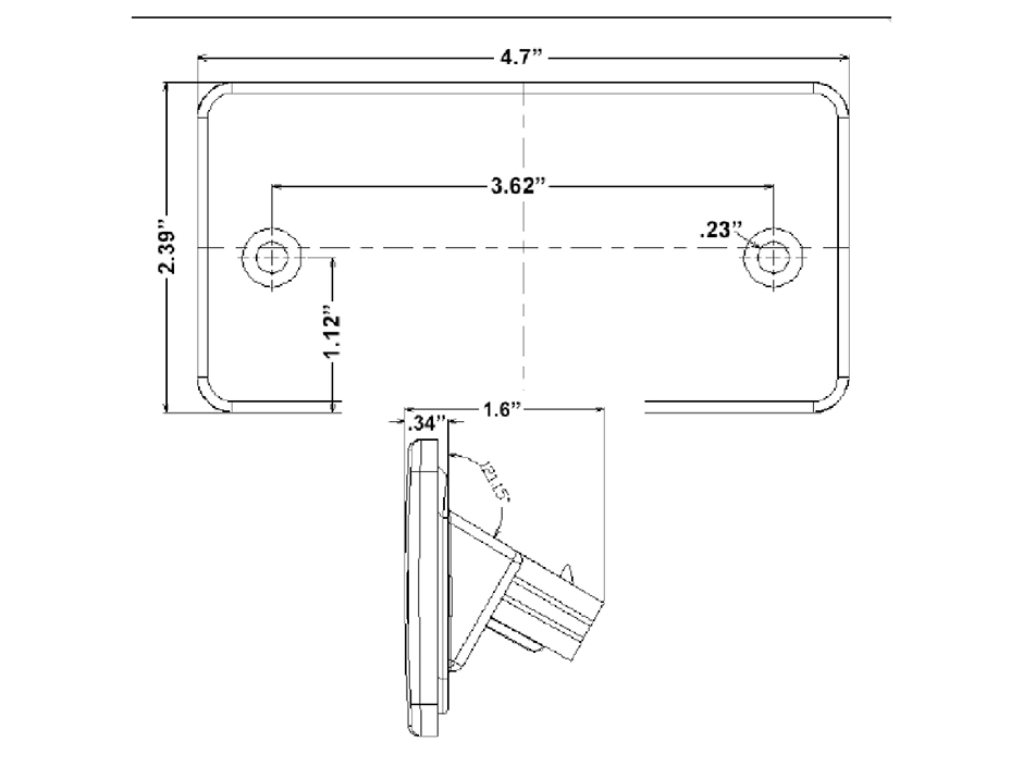 Freightliner® Rectangular Cab Marker Light Heavy Duty Lighting