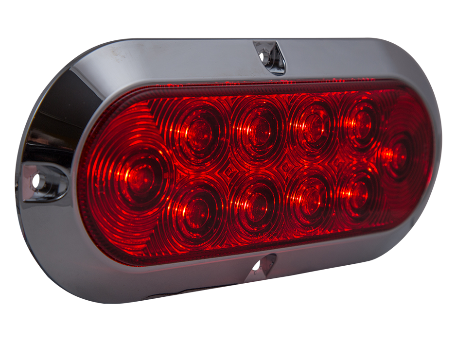 6" Oval Surface Mount Stop Tail Turn Light with… Heavy Duty Lighting