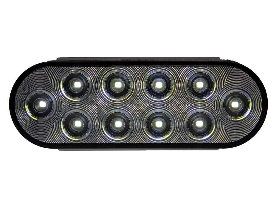 6" Oval Backup Light with AMP Connector Heavy Duty Lighting
