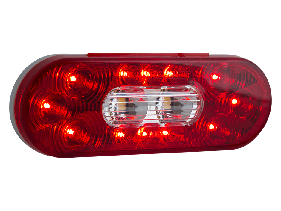 6" Oval Combination Stop Tail Turn with Backup… Heavy Duty Lighting