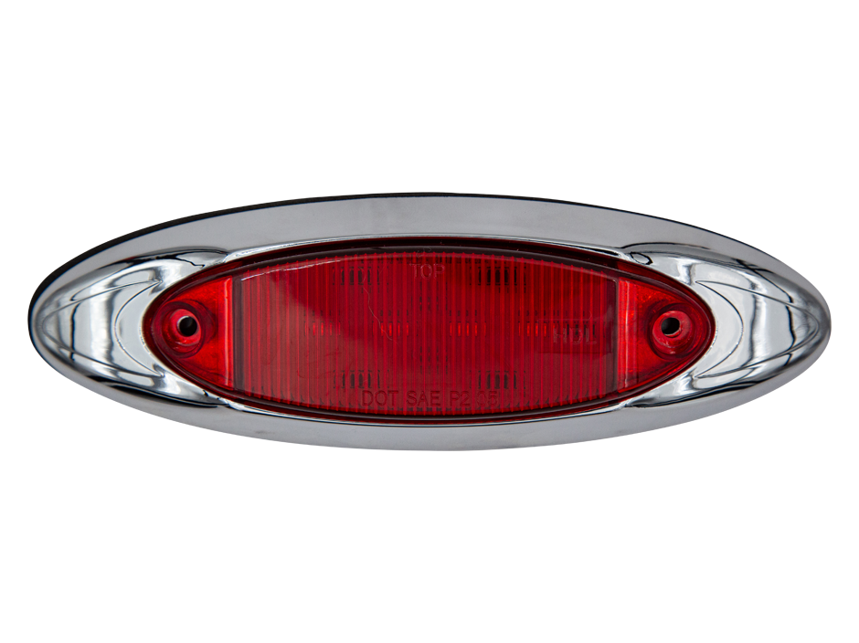 6" Oval Clearance Marker Light with Chrome Bezel Heavy Duty Lighting