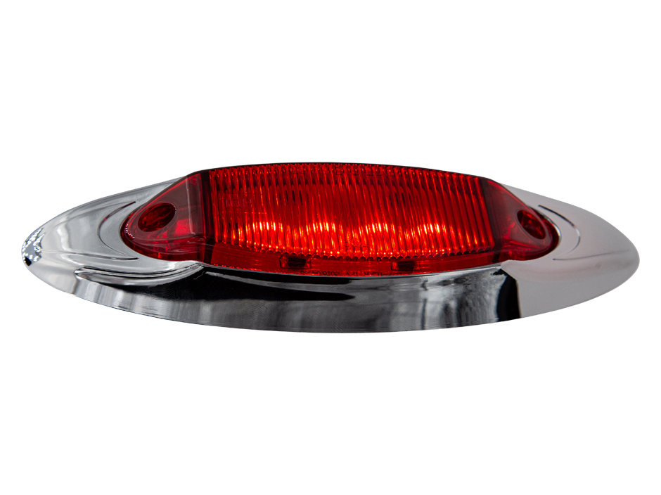 6" Oval Clearance Marker Light with Chrome Bezel Heavy Duty Lighting