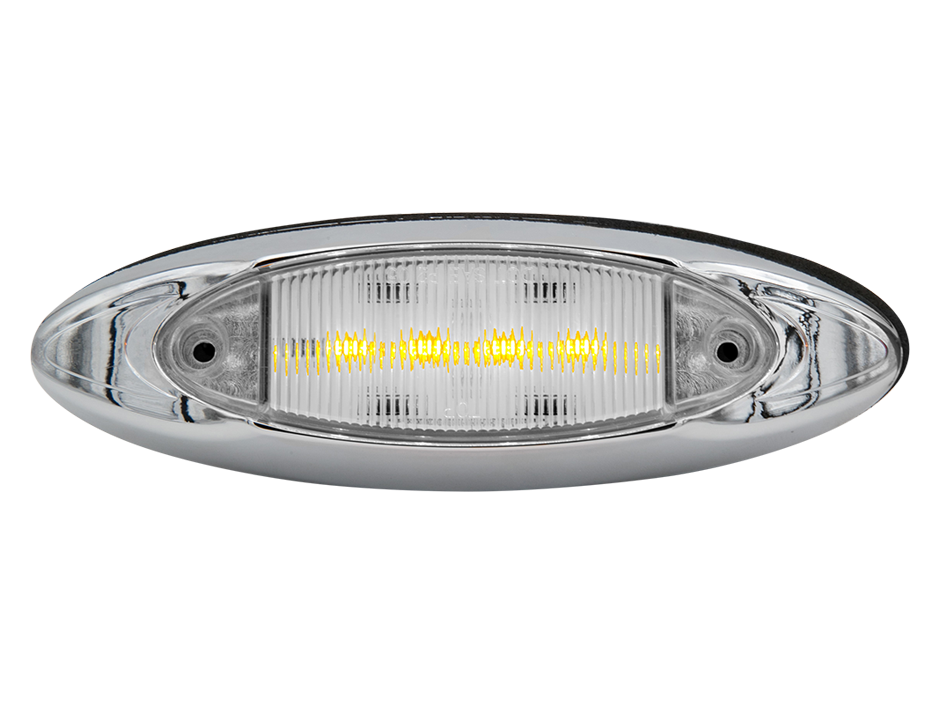 6" Oval Clearance Marker Light with Chrome Bezel Heavy Duty Lighting
