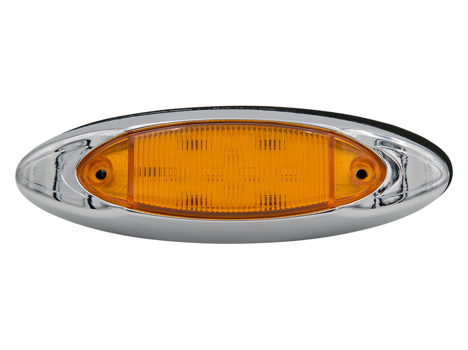 6" Oval Clearance Marker Light with Chrome Bezel Heavy Duty Lighting