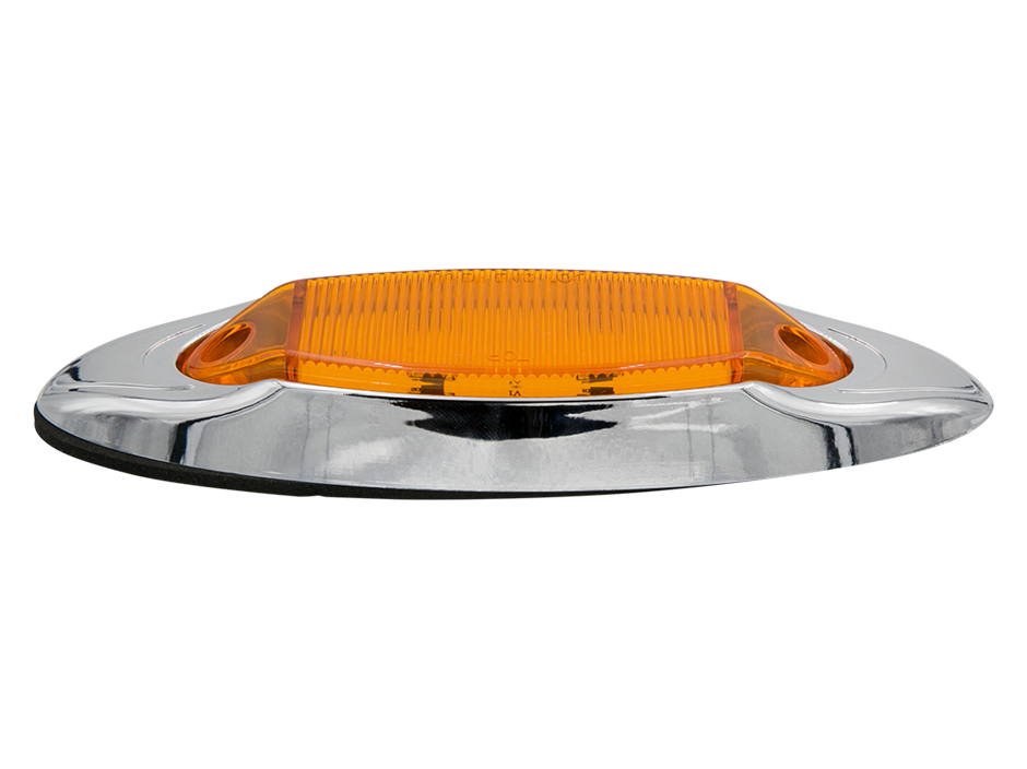 6" Oval Clearance Marker Light with Chrome Bezel Heavy Duty Lighting