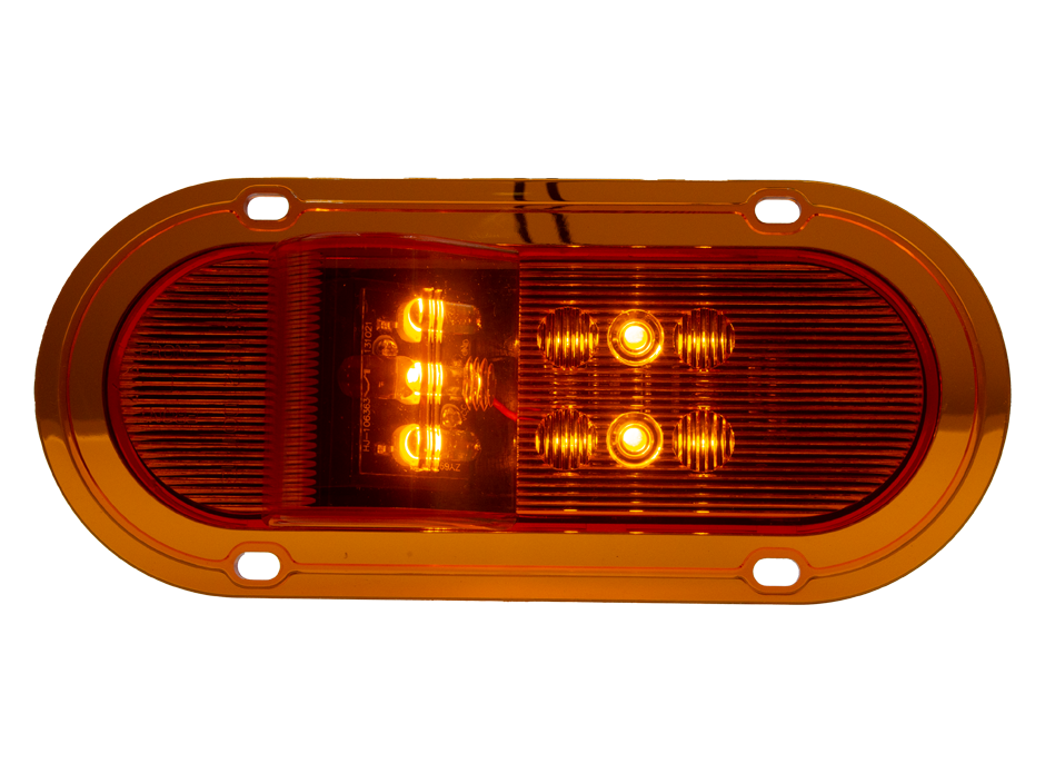 6" Oval Mid Turn with AMP Connector Heavy Duty Lighting