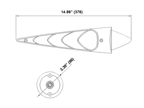 3" X 15" Bullet Nose Torpedo Cab Marker Light - Heavy Duty Lighting (en-US)