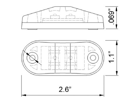 2.5" Oval Clearance Marker Light - Heavy Duty Lighting (en-US)