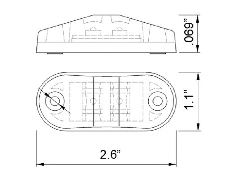 2.5" Oval LED Clearance Marker Light - Heavy Duty Lighting (en-US)