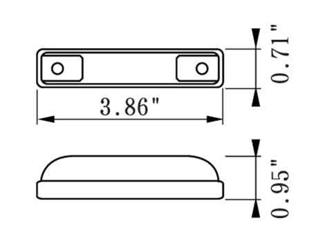 4" Slim Line 2 Wire Clearance Marker Light - Heavy Duty Lighting (en-US)