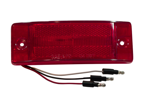 2" x 6" Reflex Auxiliary Turn Clearance Marker Light with 3 Wires - Heavy Duty Lighting (en-US)