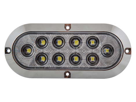 6" Oval Surface Mount Back Up Light with Chrome Bezel - Heavy Duty Lighting (en-US) Products