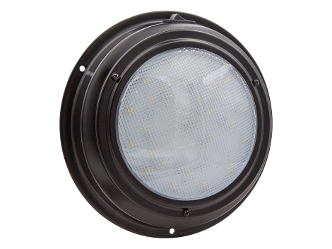 7" Round Black Finish Interior Dome Light with On/Off Switch - Heavy Duty Lighting (en-US)