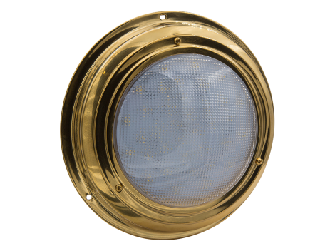7" Round Brass Interior Dome Light with No Switch - Heavy Duty Lighting (en-US)