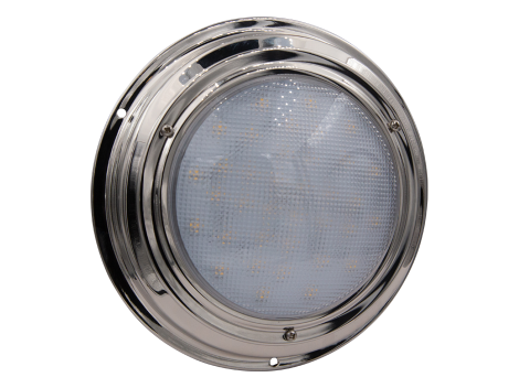 7" Round Stainless Steel Interior Dome Light with No Switch - Heavy Duty Lighting (en-US)