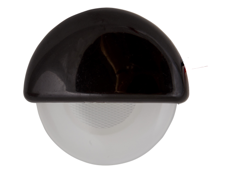 2.25" Half Round Interior Courtesy Light with Black Body - Heavy Duty Lighting (en-US) Products