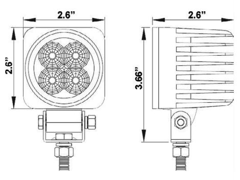 High Output Mini Square Work Light - Heavy Duty Lighting (en-US)