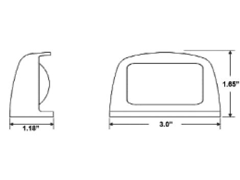3" License Plate Light with Black ABS Housing - Heavy Duty Lighting (en-US)