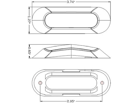 3.75" Oval Clearance Marker Light - Heavy Duty Lighting (en-US)