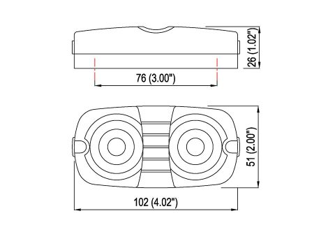 4"  Double Bulls Eye Clearance Marker - Heavy Duty Lighting (en-US)