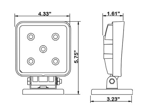 High Output Square Magnetic Base Work Light - Heavy Duty Lighting (en-US)