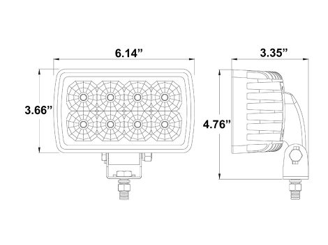 High Output Rectangular Spot Light - Heavy Duty Lighting (en-US)