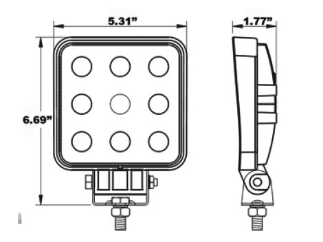 High Output Square LED Work Light - Heavy Duty Lighting (en-US)