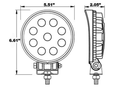 High Output Round LED Work Light - Heavy Duty Lighting (en-US)