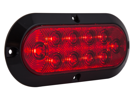 6" Oval Surface Mount Stop Tail Turn Light with Black Bezel - Heavy Duty Lighting (en-US)