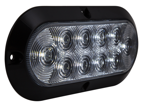 6" Oval Surface Mount Back Up Light with Black Bezel - Heavy Duty Lighting (en-US)