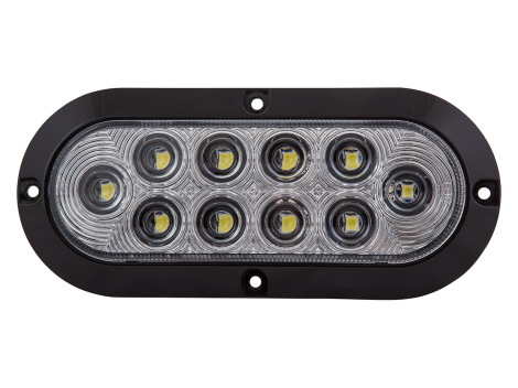 6" Oval Surface Mount Back Up Light with Black Bezel - Heavy Duty Lighting (en-US) Products