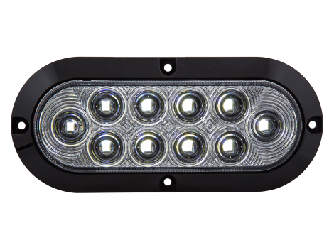 6" Oval Surface Mount Back Up Light with Black Bezel - Heavy Duty Lighting (en-US)