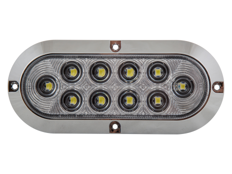 6" Oval Surface Mount Back Up Light with Chrome Bezel - Heavy Duty Lighting (en-US) Products