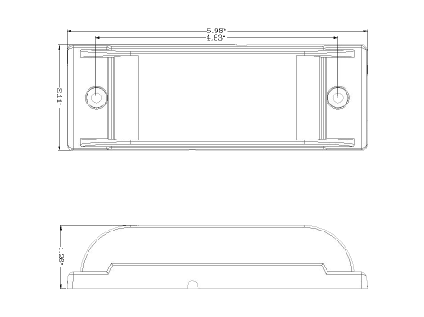 2" X 6" Rectangular Clearance Marker Light - Heavy Duty Lighting (en-US)