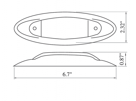 6" Oval Clearance Marker Light with Chrome Bezel - Heavy Duty Lighting (en-US)