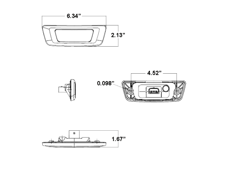 PACCAR® Trapezoid Side Turn Marker Light with Exterior Chrome Bezel | Clear Lens - Heavy Duty Lighting (en-US)