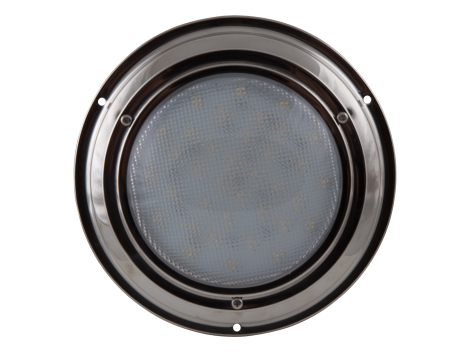 7" Round Stainless Steel Interior Dome Light with No Switch - Heavy Duty Lighting (en-US)