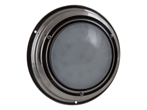 7" Round Stainless Steel Interior Dome Light with No Switch - Heavy Duty Lighting (en-US)