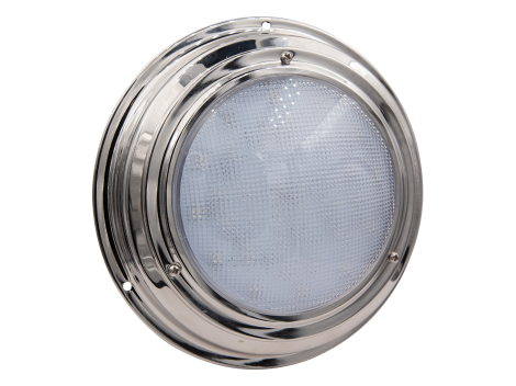 7" Round Stainless Steel Interior Dome Light with No Switch - Heavy Duty Lighting (en-US)